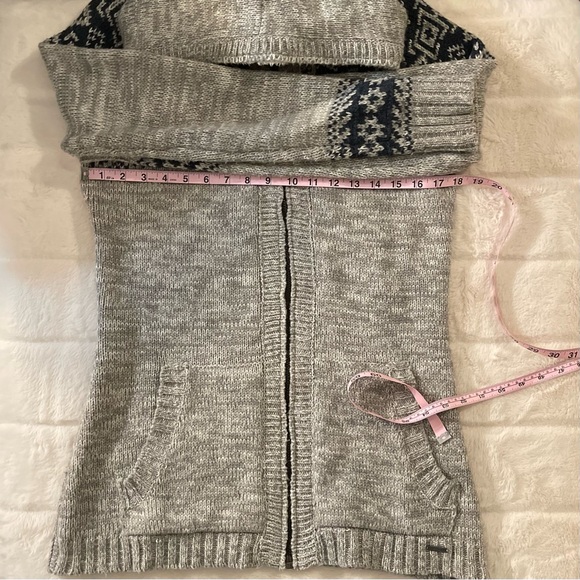 Wool Knitted Zipped fleece-lined Hoodie (L/XL) - Picture 5 of 5